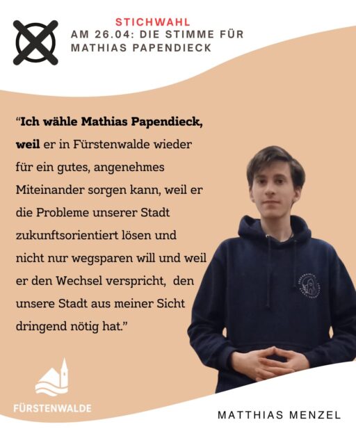 Danke für eure Unterstützung! 💪

#bürgermeisterwahl #fürstenwalde #wechsel