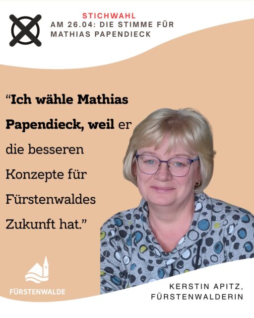 Danke für eure Unterstützung! 💪

#fürstenwalde #bürgermeisterwahl #wechsel